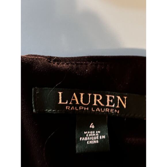 Lauren Ralph Lauren Formal Gown Size 4 Flowing Maxi Whimsigoth Quiet Luxury Edgy - Picture 12 of 12